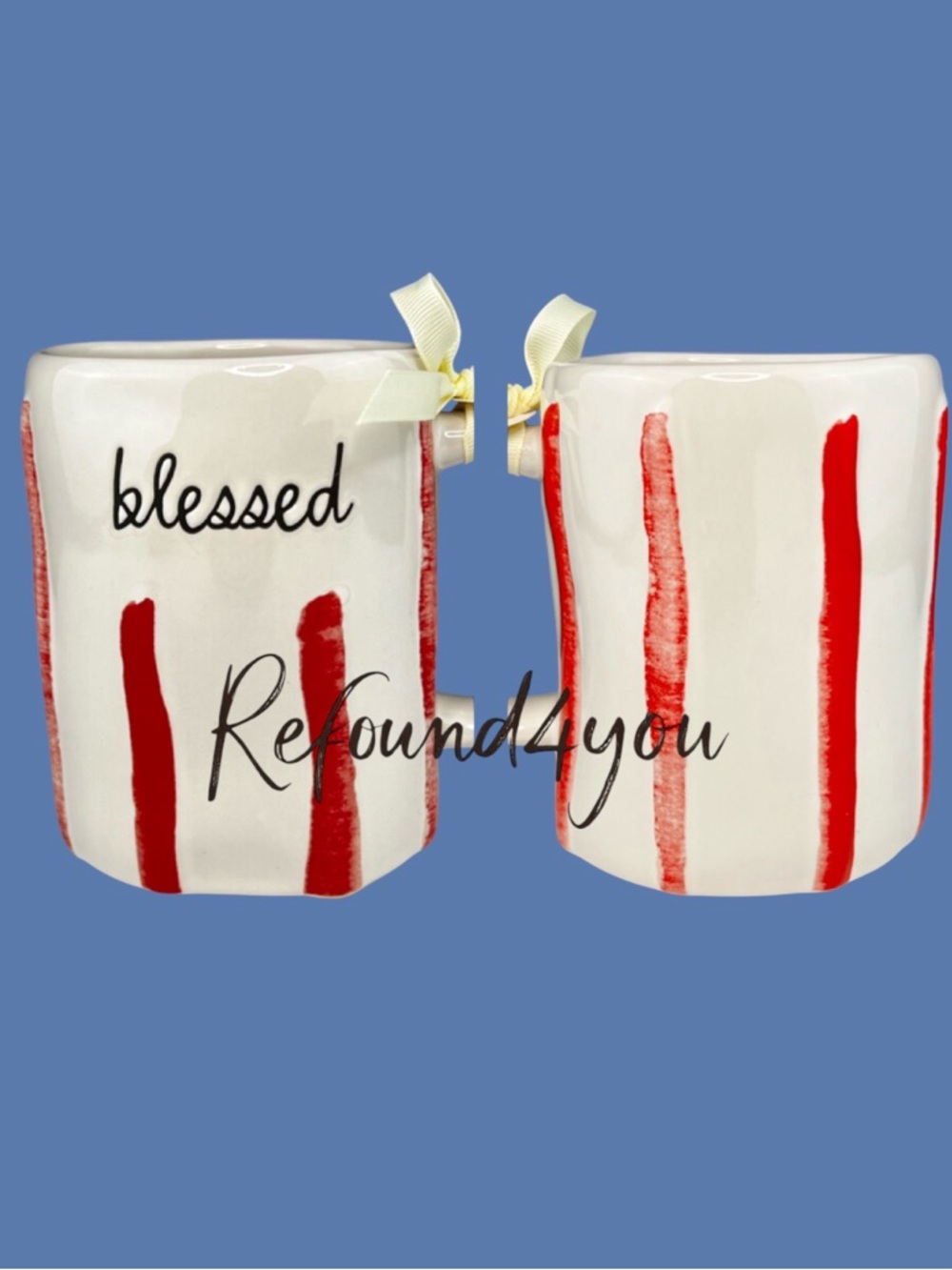 Rae Dunn ‘Blessed - Flag’ Ceramic Mug. NWT. Firm!